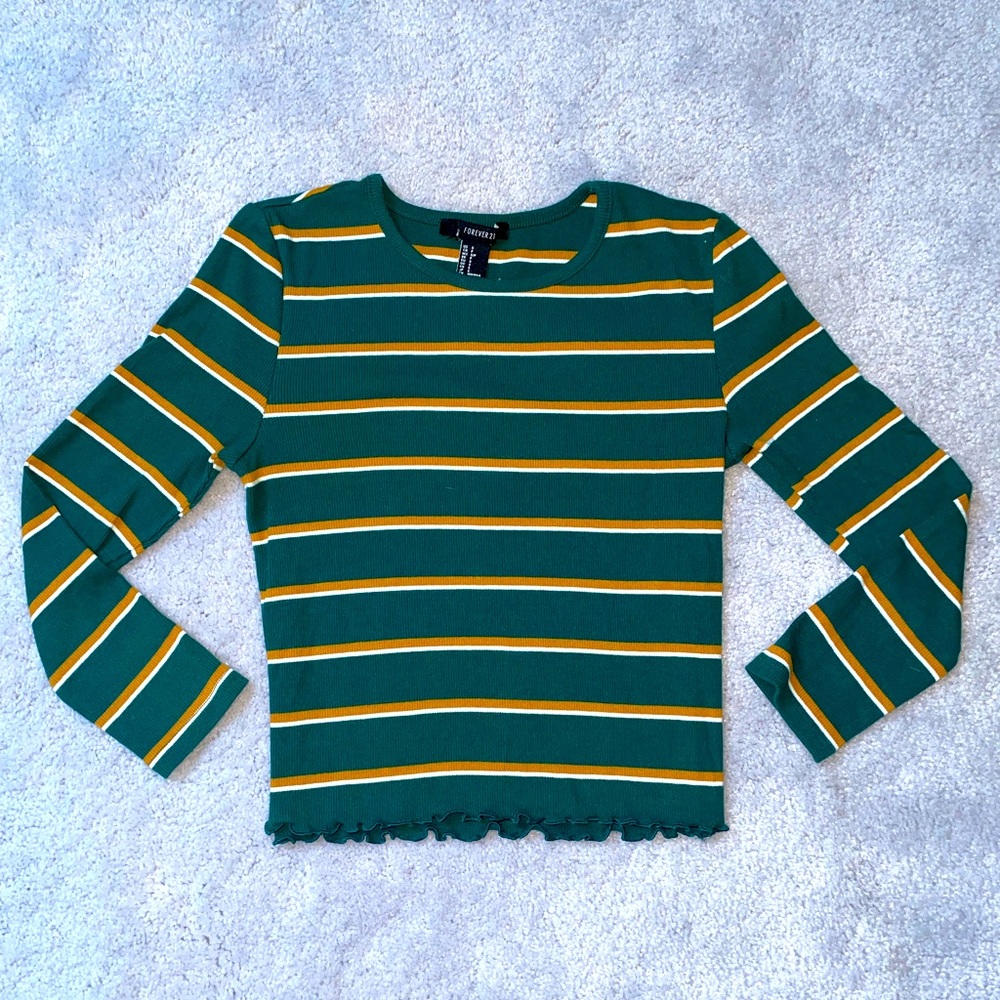 Striped Cropped Long Sleeve